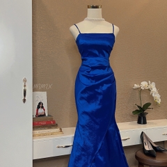 Đầm Body Tiệc Trơn 2 Dây Xếp Ly Eo Vạt Xẻ Chất Tapfa Co Dãn Đi Tiệc MIMIX - DK0