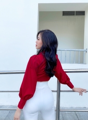 Quần Ống Loe Cạp Cao Trơn Nữ Dáng Suông Dài Thun Tăm Đi Làm Đi Tiệc MIMIX - BN9