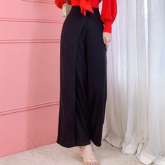 Quần Tây Trơn Ống Suông Phối Vạt Chéo Chất Lụa Cát Đi Làm Đi Chơi Đi Tiệc MIMIX - AO2