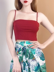 Áo 2 Dây Croptop Chất Thun Gân Đi Chơi Đi Biển MIMIX - CA0