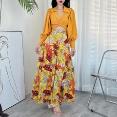 Áo Sơ Mi Nữ Tay Dài Đắp Chéo Chất Lụa Công Sở MIMIX - BF2