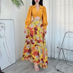 Áo Sơ Mi Nữ Tay Dài Đắp Chéo Chất Lụa Công Sở MIMIX - BF2