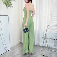 Jumpsuit Trơn Nữ 2 Dây Xoắn Ngực Chất Thun Gân Đi Du Lịch MIMIX - CZ8