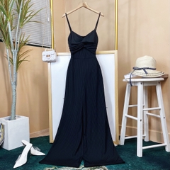 Jumpsuit Trơn Nữ 2 Dây Xoắn Ngực Chất Thun Gân Đi Du Lịch MIMIX - CZ8