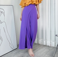 Quần Tây Trơn Ống Suông Phối Vạt Chéo Chất Lụa Cát Đi Làm Đi Chơi Đi Tiệc MIMIX - AO2