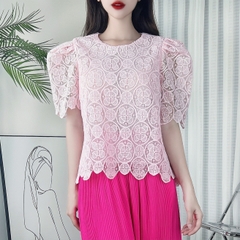 Áo Nữ Ren Phối Quần Dập Ly Dáng Suông Đi Biển Đi Du Lịch MIMIX - DD0