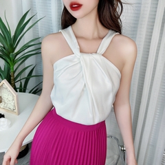 Áo Yếm Trơn Dây Xoắn Chất Lụa Đi Tiệc Đi Du Lịch MIMIX - DD7