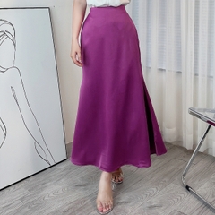Chân Váy Lụa Trơn Dáng Dài Đuôi Cá Nữ Tính Chất Lụa Vân Gỗ Đi Tiệc Đi Làm MIMIX - DJ3