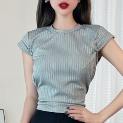 Áo Thun Nữ Trơn Cổ Tròn Tay Ngắn Có Cột Eo Chất Thun Đũa Đi Du Lịch MIMIX - DL2