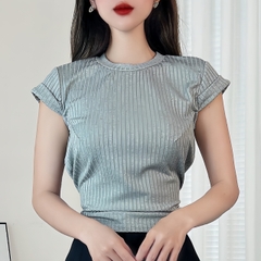 Áo Thun Nữ Trơn Cổ Tròn Tay Ngắn Có Cột Eo Chất Thun Đũa Đi Du Lịch MIMIX - DL2