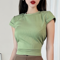 Áo Thun Nữ Trơn Cổ Tròn Tay Ngắn Có Cột Eo Chất Thun Đũa Đi Du Lịch MIMIX - DL2