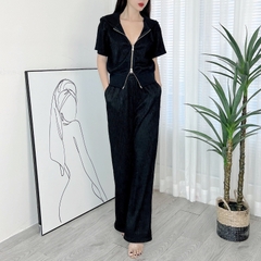 Set Bộ Nữ Áo Hoodie Phối 2 Túi Mix Quần Dáng Dài Chất Thun Nhật Đi Du Lịch MIMIX - DT3