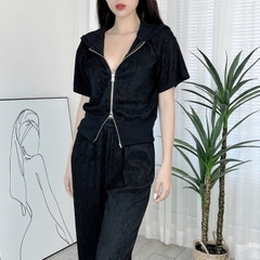 Set Bộ Nữ Áo Hoodie Phối 2 Túi Mix Quần Dáng Dài Chất Thun Nhật Đi Du Lịch MIMIX - DT3