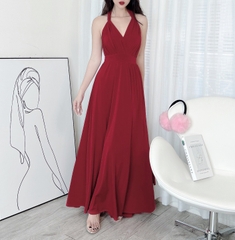 Đầm Maxi Yếm Xẻ Tà Cut Out Lưng Chất Thun Lạnh Dẻo Đi Tiệc Đi Tiệc Đi Biển MIMIX - DV1