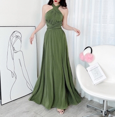 Đầm Maxi Yếm Xẻ Tà Cut Out Lưng Chất Thun Lạnh Dẻo Đi Tiệc Đi Tiệc Đi Biển MIMIX - DV1