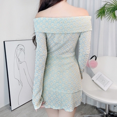 Set Bộ Nữ ÁoTrễ Vai Tay Dài Thêu Hoa Kèm Chân Váy Nữ Ngắn Đi Du Lịch MIMIX - DY7
