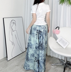 Áo Kiểu Nữ Phối Cổ Sơ Mi Phối Nút Tàu Vạt Xẻ Chất Thun Tăm QC Đi Dạo Phố MIMIX - DY3