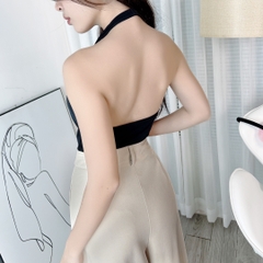 Quần Tây MIMIX Nữ Cạp Cao Ống A Xếp Ly Trước 3 Chất Chéo Hàn Tôn Dáng Công Sở - EA8