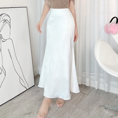 Chân Váy Lụa Trơn Dáng Dài Đuôi Cá Nữ Tính Chất Lụa Vân Gỗ Đi Tiệc Đi Làm MIMIX - DJ3