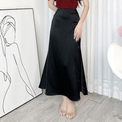 Chân Váy Lụa Trơn Dáng Dài Đuôi Cá Nữ Tính Chất Lụa Vân Gỗ Đi Tiệc Đi Làm MIMIX - DJ3