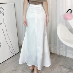 Chân Váy Lụa Trơn Dáng Dài Đuôi Cá Nữ Tính Chất Lụa Vân Gỗ Đi Tiệc Đi Làm MIMIX - DJ3