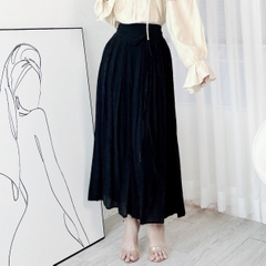 Quần Culottes Nữ Trơn Lưng V Xếp Ly Phối Dây Chất Linen Tơ Sước Đi Biển MIMIX - DQ7