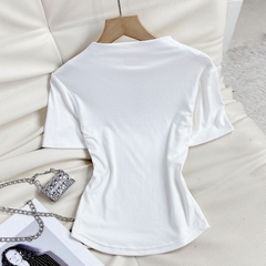 Áo Thun Trơn Nữ Cổ Cao Tay Ngắn Form Ôm Body Chất Thun Borip QC Đi Du Lịch MIMIX - EG8