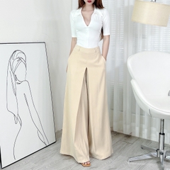 Áo Thun Trơn Cổ Sơ Mi Tay Ngắn Phối Khóa Kéo Trước Chất Thun Borip QC Đi Biển Đi Làm MIMIX - EI7