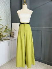 Quần Kaki Trơn Nữ Xếp Ly Ống Rộng Chất Kaki Mền Đi Tiệc Đi Làm MIMIX - ES1