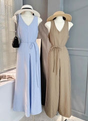 Jumpsuit Nữ Dáng Dài Giả Váy Chất Boi Mềm Đan Xương Cá Đi Biển MIMIX - EQ9