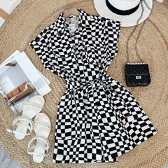 Jumpsuit Short Hoa Phối Túi Hộp Chất Linen Bột Đi Du Lịch MIMIX - ES5