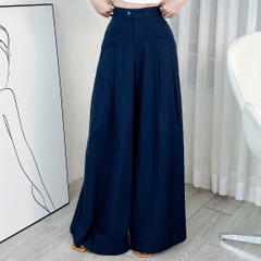 Quần Kaki Trơn Nữ Xếp Ly Ống Rộng Chất Kaki Mền Đi Tiệc Đi Làm MIMIX - ES1