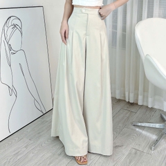 Quần Kaki Trơn Nữ Xếp Ly Ống Rộng Chất Kaki Mền Đi Tiệc Đi Làm MIMIX - ES1