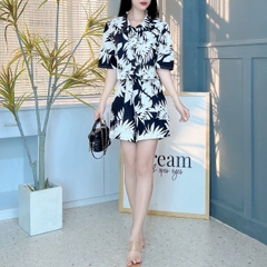 Set Short Nữ Áo Sơ Mi Tay Ngắn Mix Quần Ngắn Chất Linen Cotton Đi Biển MIMIX - EX8