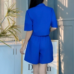 Set Short Nữ Áo Sơ Mi Tay Ngắn Mix Quần Ngắn Chất Linen Cotton Đi Biển MIMIX - EX8