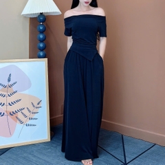 Set Bộ Nữ Áo Thun Tà Nhọn Mix Quần Dáng Dài Chất Thun Dẻo Rayon Đi Dạo Phố MIMIX - EW4