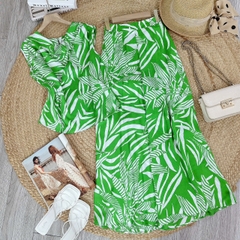 Set Bộ Nữ Áo Cổ Đổ Mix Quần Ống Rộng Họa Tiết Đi Làm Đi Chơi Chất Lụa Ngọc In Hoa MIMIX - EZ5