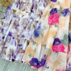 Váy Maxi In Hoa 2 Dây Cúp Ngực Dáng Dài Xòe Chất Voan Hàn Đi Biển MIMIX  - FB0