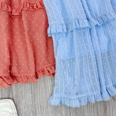 Set Váy Nữ Áo Smocking Mix Chân Váy Tầng Dáng Dài Xòe Chất Tơ Bông Tuyết Đi Biển MIMIX - EZ4