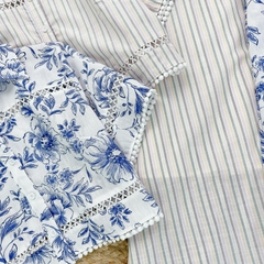 Set Váy Áo Sơ Mi Mix Chân Váy Phối Ren Dáng Dài Xòe Chất Linen Đi Dạo Phố MIMIX - FB9