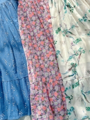 Đầm Bèo Hoa Cổ Viền Ren Cotton Đi Dạo Phố MIMIX FO1