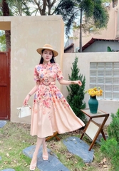 Đầm Sơ Mi Hoa Hồng QC CC
