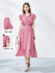 Đầm Qc Sơ Mi Tay Bèo