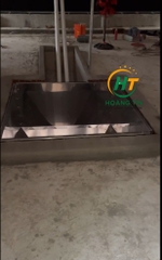 Đường ăn tự động trại vịt với 1 bồn cám truyền qua 2 trại (trại nuôi và trại úm) cho trại dài 90M