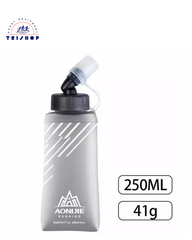 Bình Nước Mềm Màu Xám Aonijie Có nắp SD21