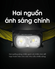 Đèn pin đội đầu siêu nhẹ NITECORE NU25 sáng 400 lumen chiếu xa 64m pin 650mAh USB-C