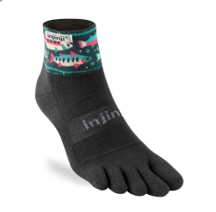 Tất xỏ ngón chạy bộ Inijinji Artist Designed Trail Midweight Mini - Crew