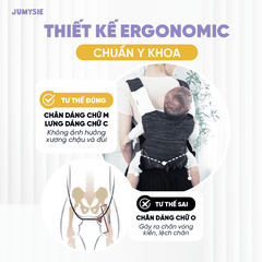 Địu Trợ Lực Cao Cấp E8 - Thiết kế siêu nhẹ và thoáng khí