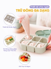 Khay trữ đông đồ ăn dặm cho bé (6 ngăn/12 ngăn)