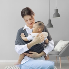 Địu Vải Jumysie - Màu Maroon, Cotton Êm Ái Cho Bé Sơ Sinh Đến 18 Tháng